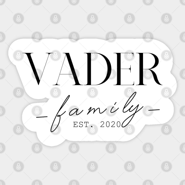 Vader Family EST. 2020, Surname, Vader Sticker by ProvidenciaryArtist